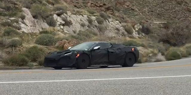 A suspected prototype of the Corvette Z06 was spotted near Borrego Springs, Calif., last year wearing a vinyl wrap as camouflage.