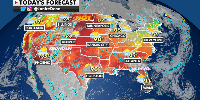 The national forecast for Thursday, July 22. (Fox News)
