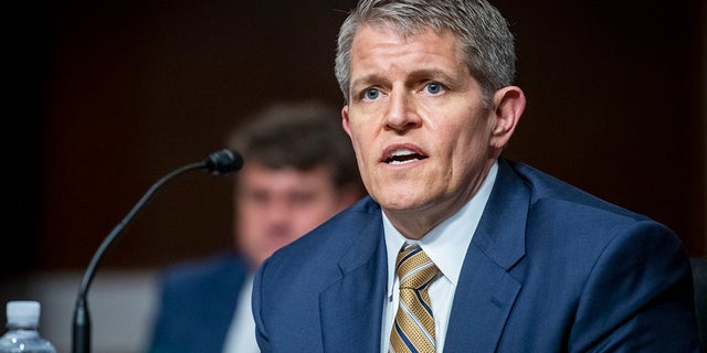 David H. Chipman, appears before a Senate Committee on the Judiciary hearing for his nomination to be Director, Bureau of Alcohol, Tobacco, Firearms, and Explosives, Department of Justice, in the Dirksen Senate Office Building in Washington, DC, Wednesday, May 26, 2021. 