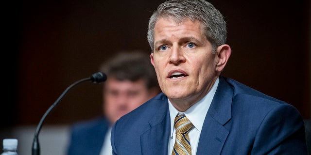 David H. Chipman, appears before a Senate Committee on the Judiciary hearing for his nomination to be Director, Bureau of Alcohol, Tobacco, Firearms, and Explosives, Department of Justice, in the Dirksen Senate Office Building in Washington, DC, Wednesday, May 26, 2021. 