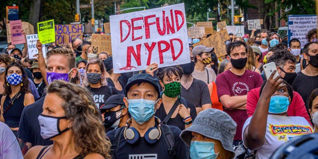 The "defund police" movement grew from George Floyd's death in 2020.