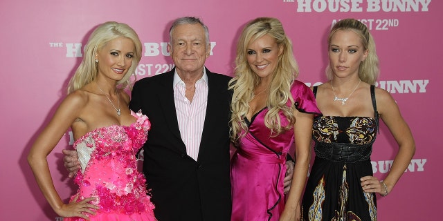 Holly Madison, Hugh Hefner, Bridget Marquardt and Kendra Wilkinson