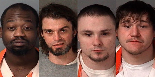 From left to right, the four escaped inmates were identified as Jesse R. Davis, Zachary J. Hart, Eugene M. Roets and Cody C. Villalobos.
