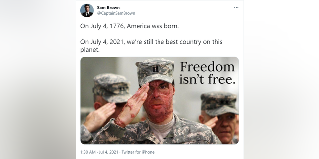 Army veteran, potential GOP Senate candidate, accuses Twitter of flagging July 4 post of his salute in uniform