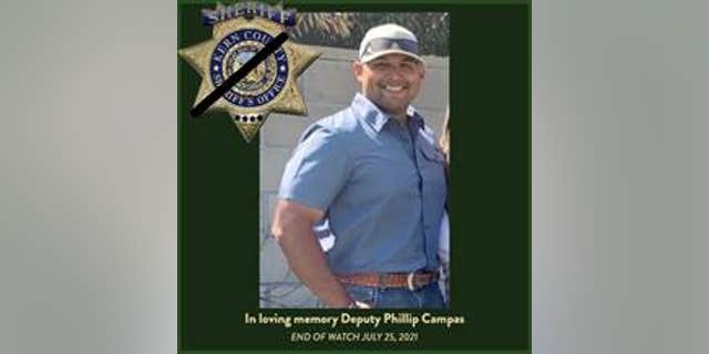 Kern County Sheriff's Dep. Phillip Campas, 35, was identified as the deputy killed Sunday while responding to a home with a gunman inside.