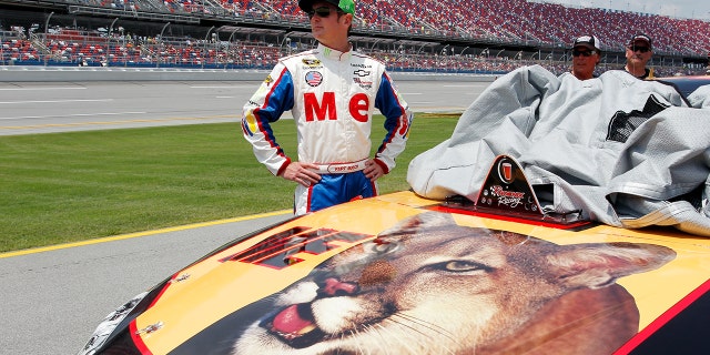 Kurt Busch's NASCAR Cup Series car featured Ricky Bobby's "Me" livery at Talladega Superspeedway on May 5, 2012.