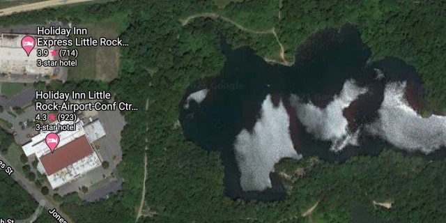 The body of Treyvon Abernathy, 21, was found in a pond behind a Little Rock Holiday Inn near the airport. (Google)