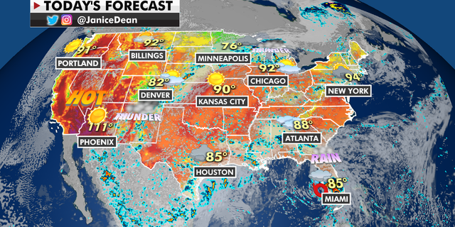 National forecast for Tuesday, July 6th. (Fox News)