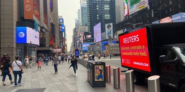 Accuracy in Media sent a mobile billboard to the Reuters’ New York City office that said, "Reuters: The best comrade a communist ever had!"