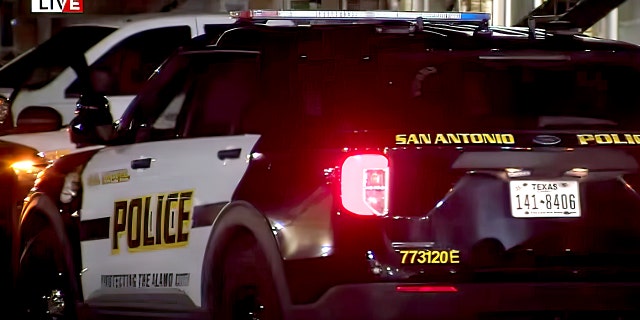 San Antonio Police cruiser.