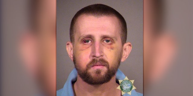 A booking photo shows Stolarzyk with two black eyes and other facial bruising. (Multnomah County Sheriff's Office) A booking photo shows Stolarzyk with two black eyes and other facial bruising. (Multnomah County Sheriff's Office)