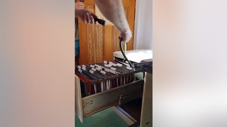 Snake hiding in filing cabinet surprises homeowner