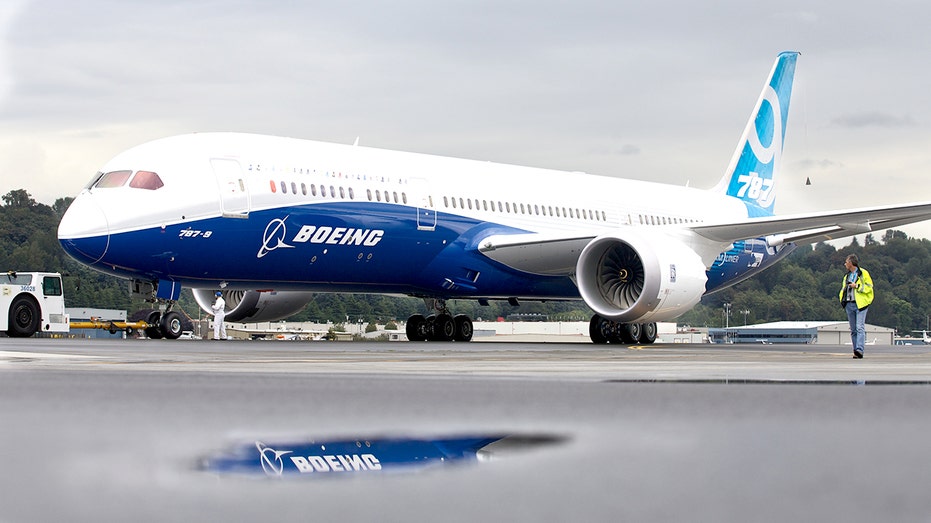SEATTLE, WASHINGTON - SEPTEMBER 17: A Boeing 787-9 Dreamliner taxis after concluding its first flight September 17, 2013 at Boeing Field in Seattle, Washington. The 787-9 is twenty feet longer than the original 787-8, can carry more passengers and more fuel. (Stephen Brashear/Getty Images)