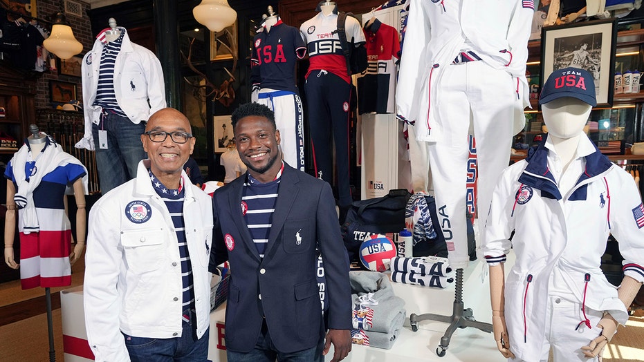 Navy blazers, stripes and flag scarves for Team USA in Tokyo