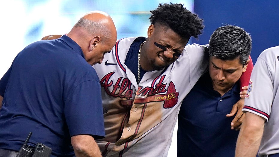 Braves lose Ronald Acuna Jr. for season after outfielder tears ACL trying to make catch