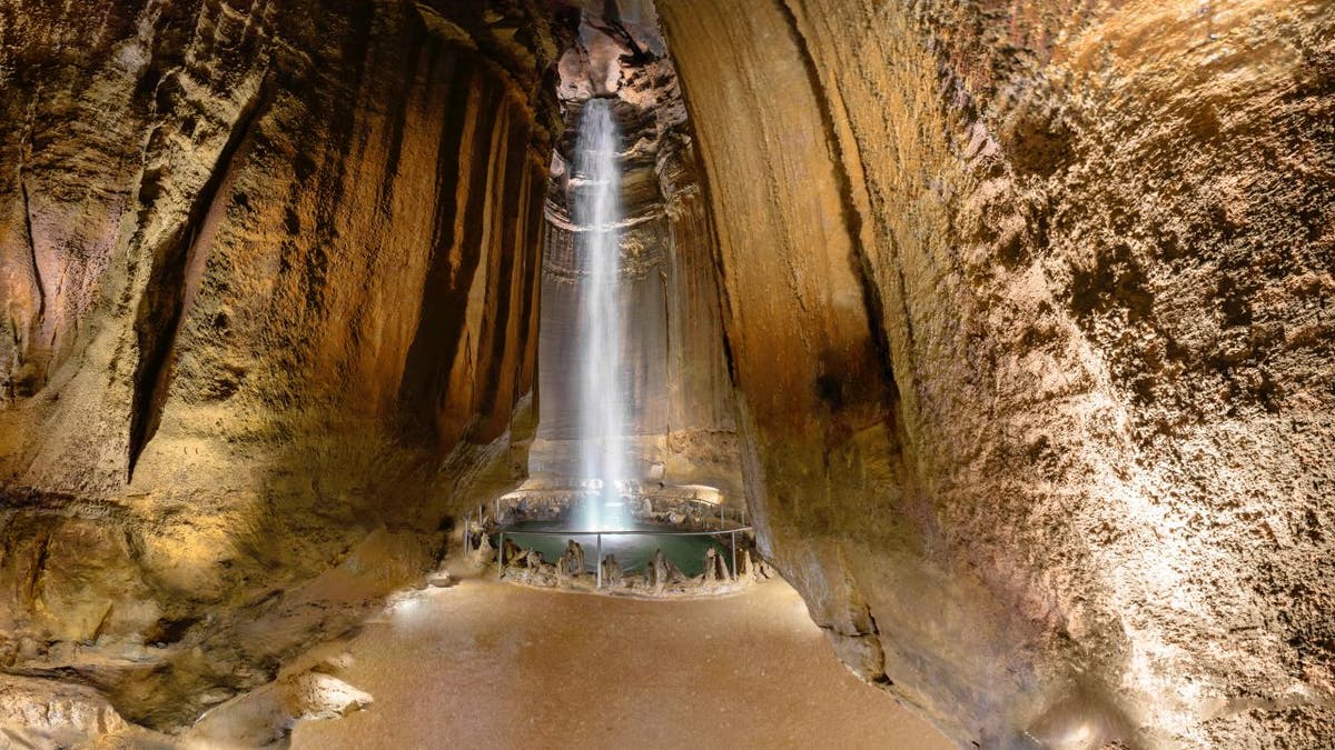 Ruby Falls is said to be the tallest and deepest underground waterfall open to the public in the U.S.
