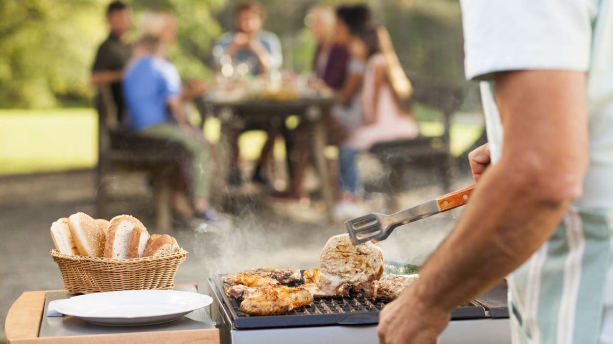 grilling outside