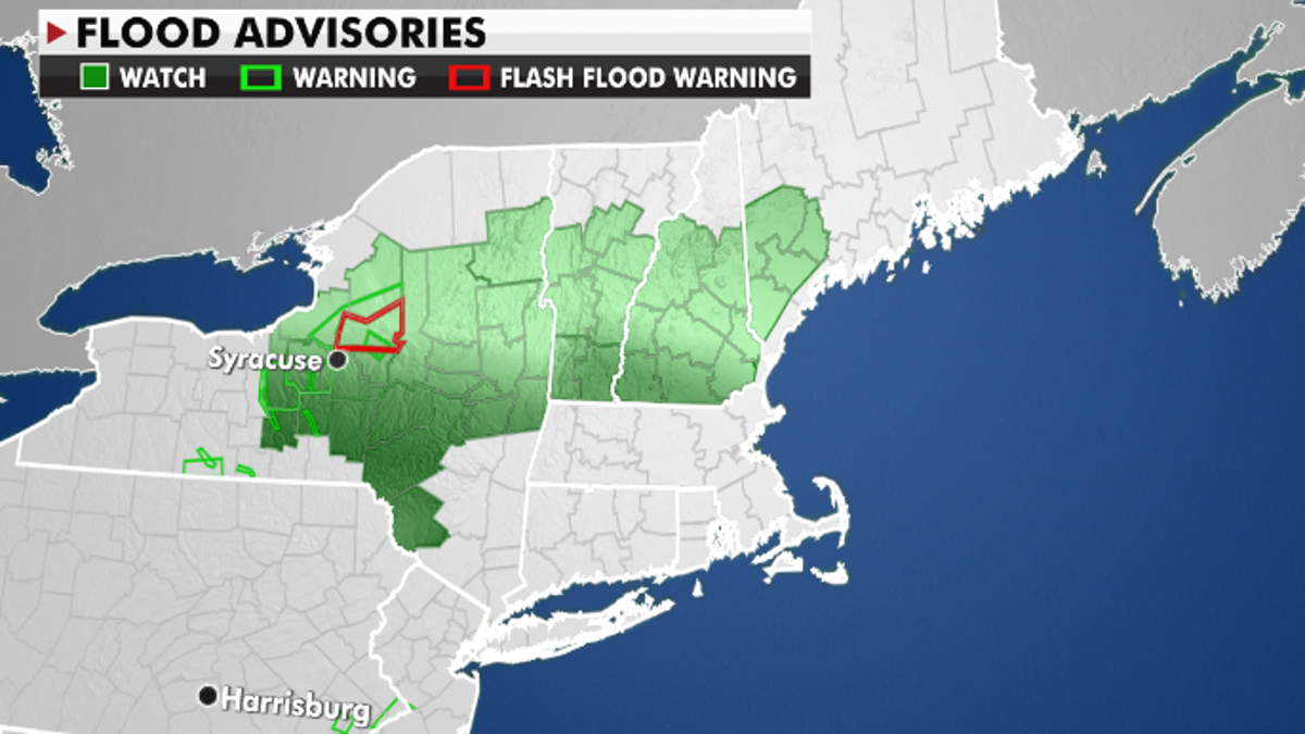 Flood advisories currently in effect Thursday.