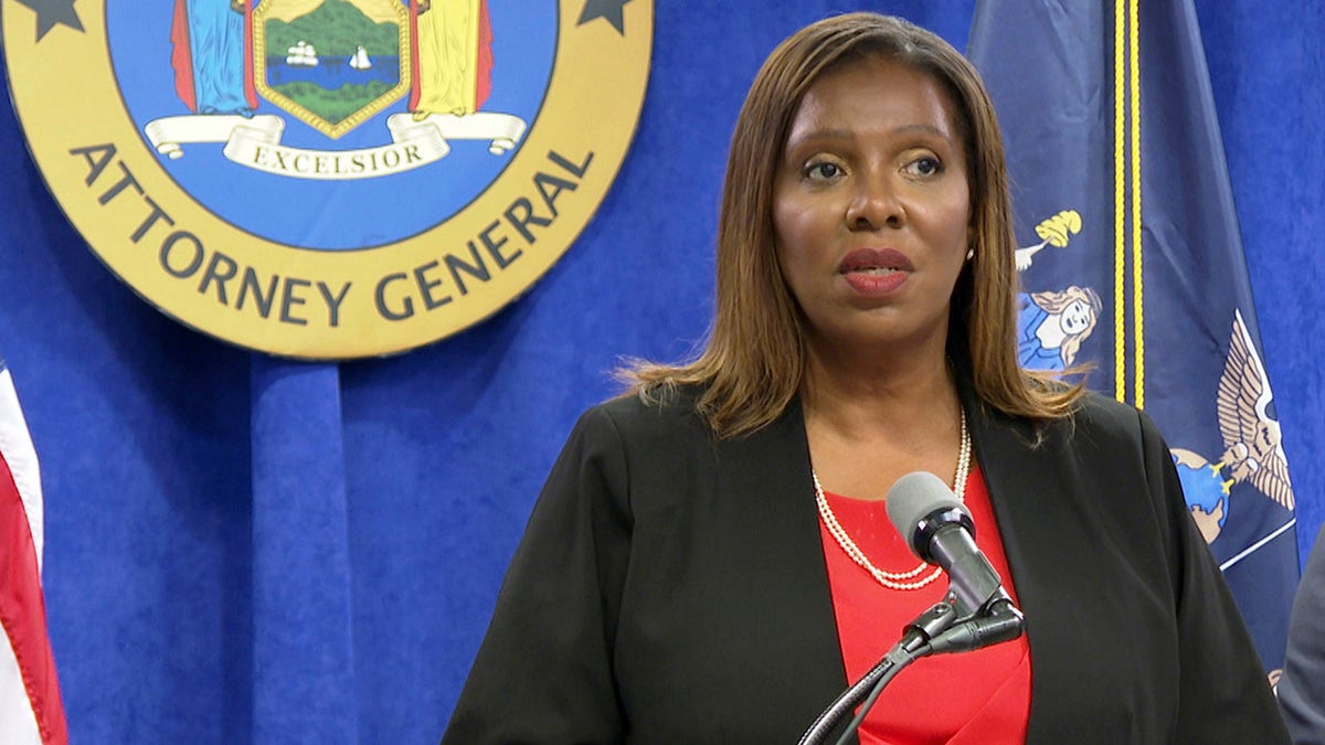 New York State Attorney General Letitia James speaks at a news conference, Tuesday, Aug. 3, 2021, in New York. (AP Photo/Ted Shaffrey)