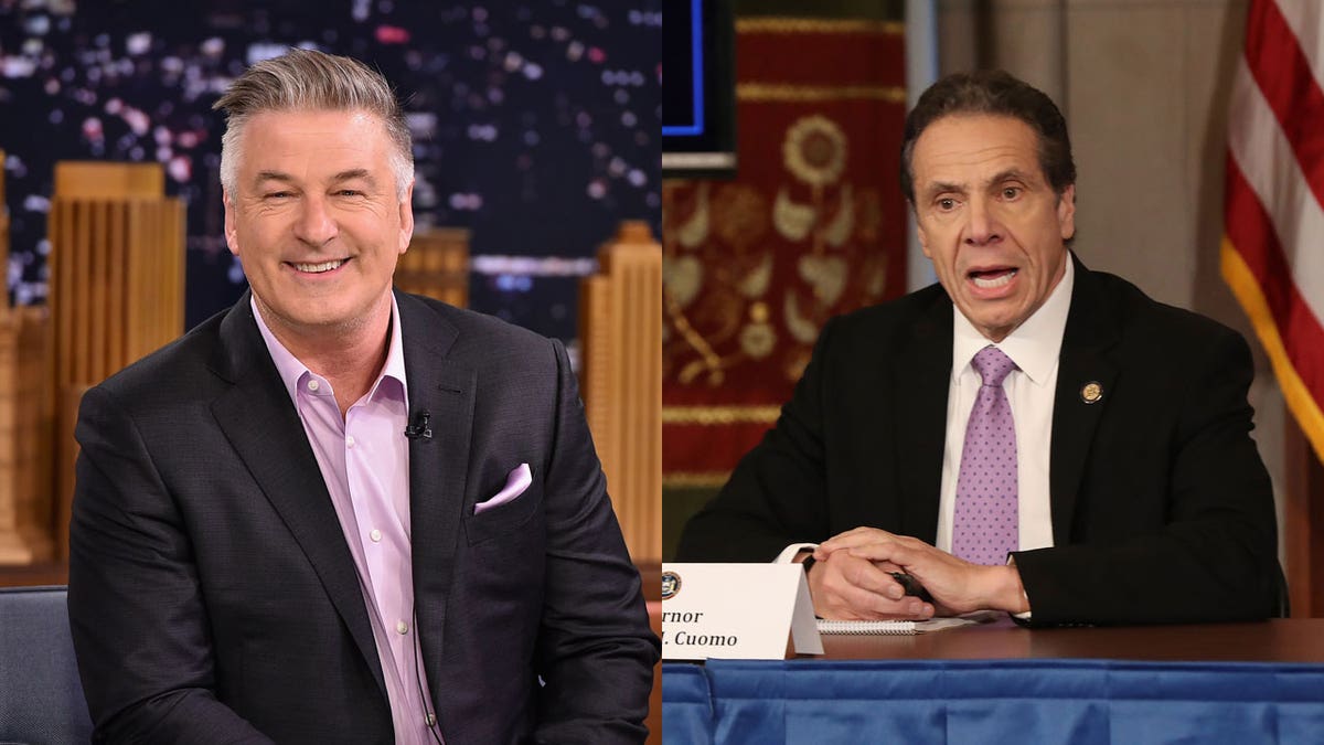 Actor Alec Baldwin and, New York Gov. Andrew Cuomo