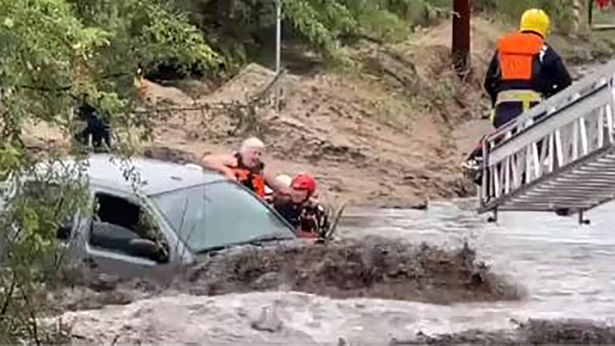 Crews from the Golder Ranch Fire District (GRFD) and Northwest Fire District responded to two swift-water rescues at La Cholla and Overton before 8 a.m., the GRFD said. 