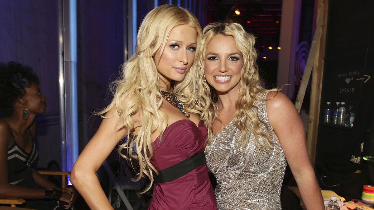 Paris Hilton and Britney Spears at the 2008 MTV Video Music Awards.