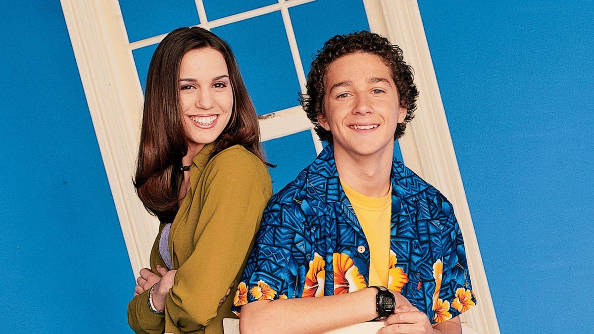 Christy Carlson Romano and Shia LaBeouf in character for Even Stevens
