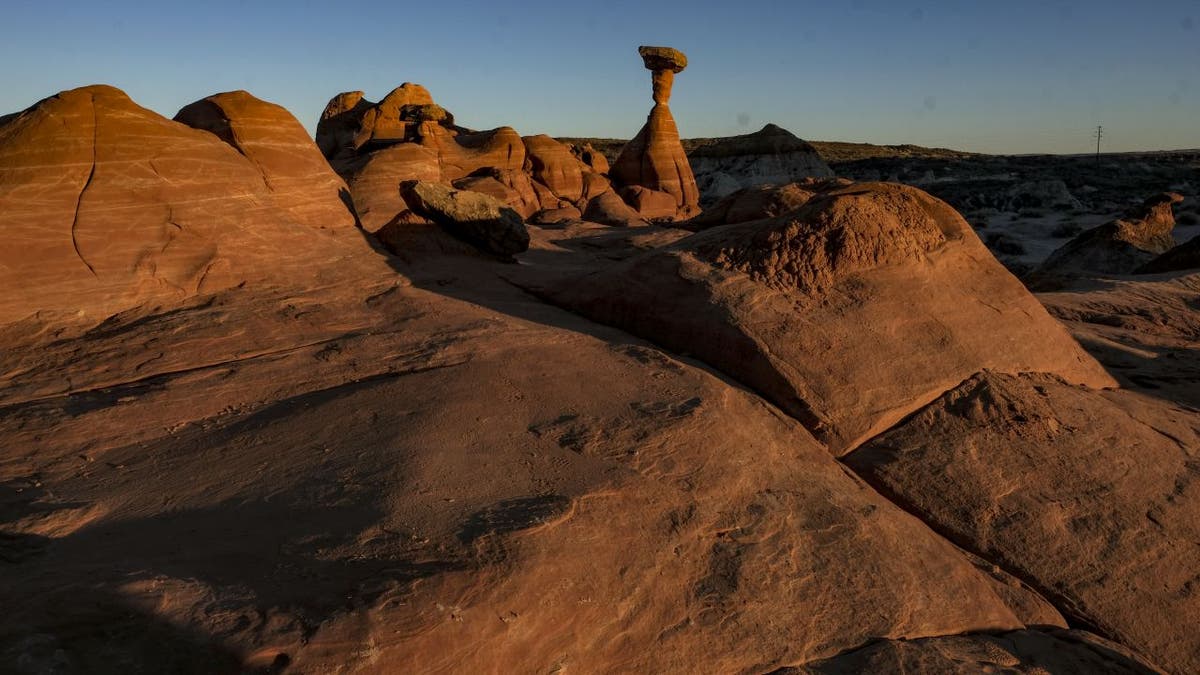Utah's U.S. Bicycle Route 79 travels through Navajo sandstone near Kanab, a city north of the Arizona border.