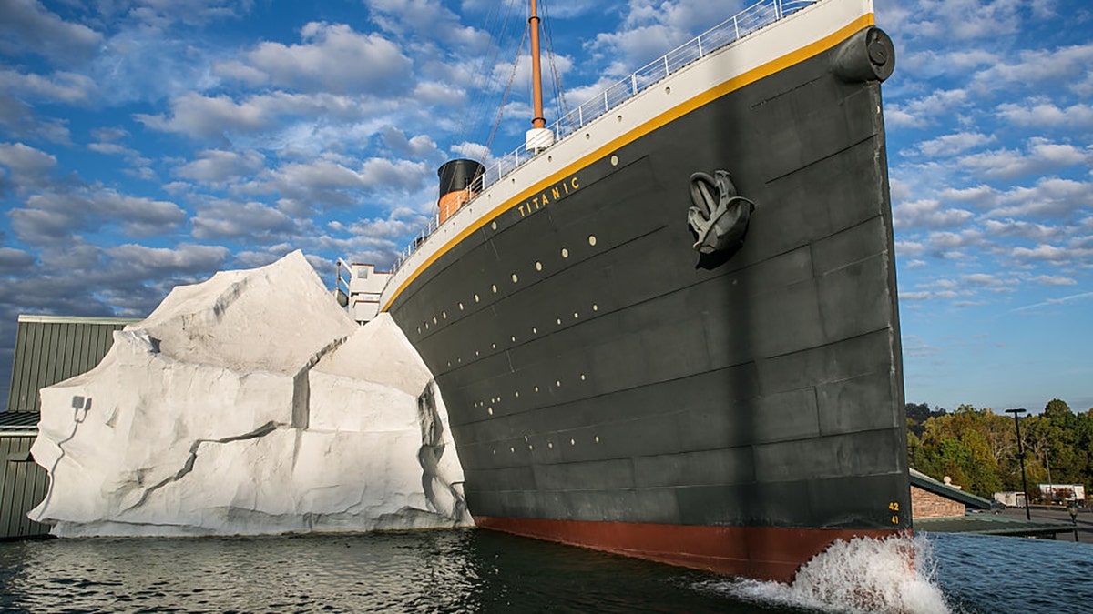 A half-scale replica of the Titanic hitting an iceberg is a main feature of the Titanic Museum as viewed on October 18, 2016 in Pigeon Forge, Tennessee. (Photo by George Rose/Getty Images)