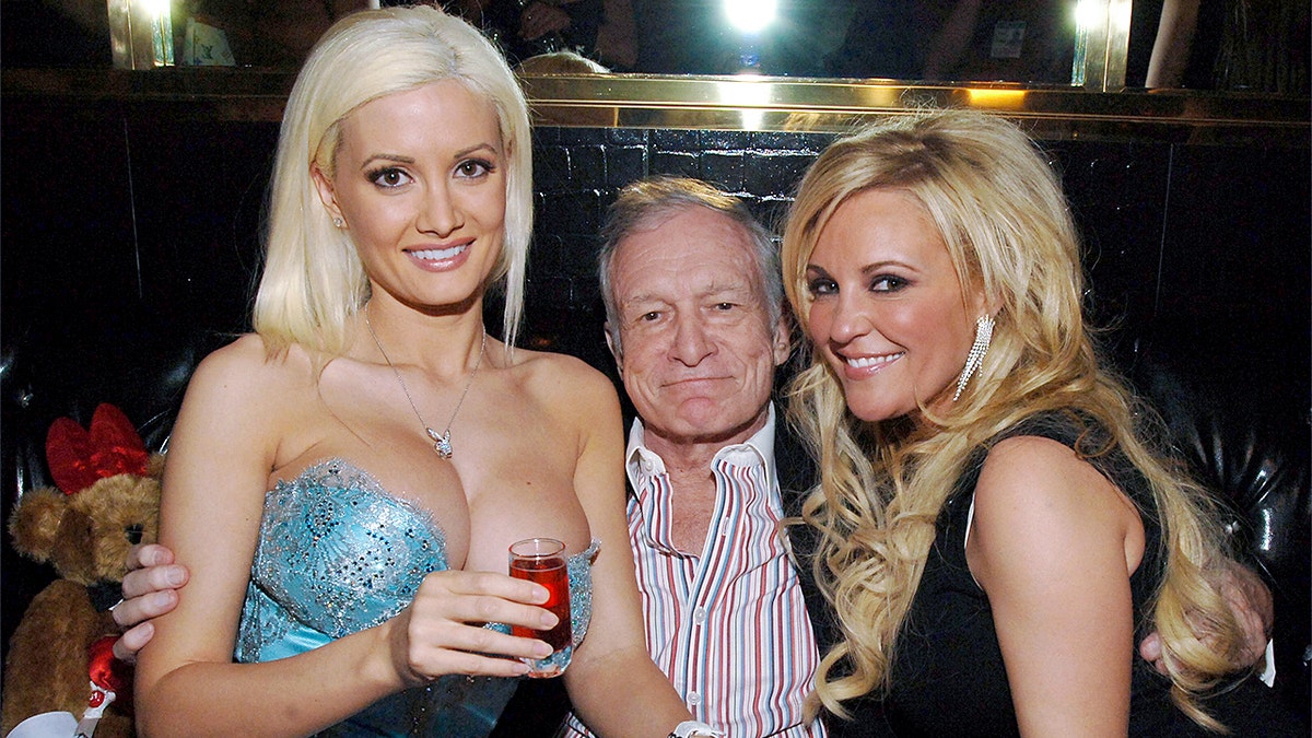 Holly Madison, Hugh Hefner and Bridget Marquardt 