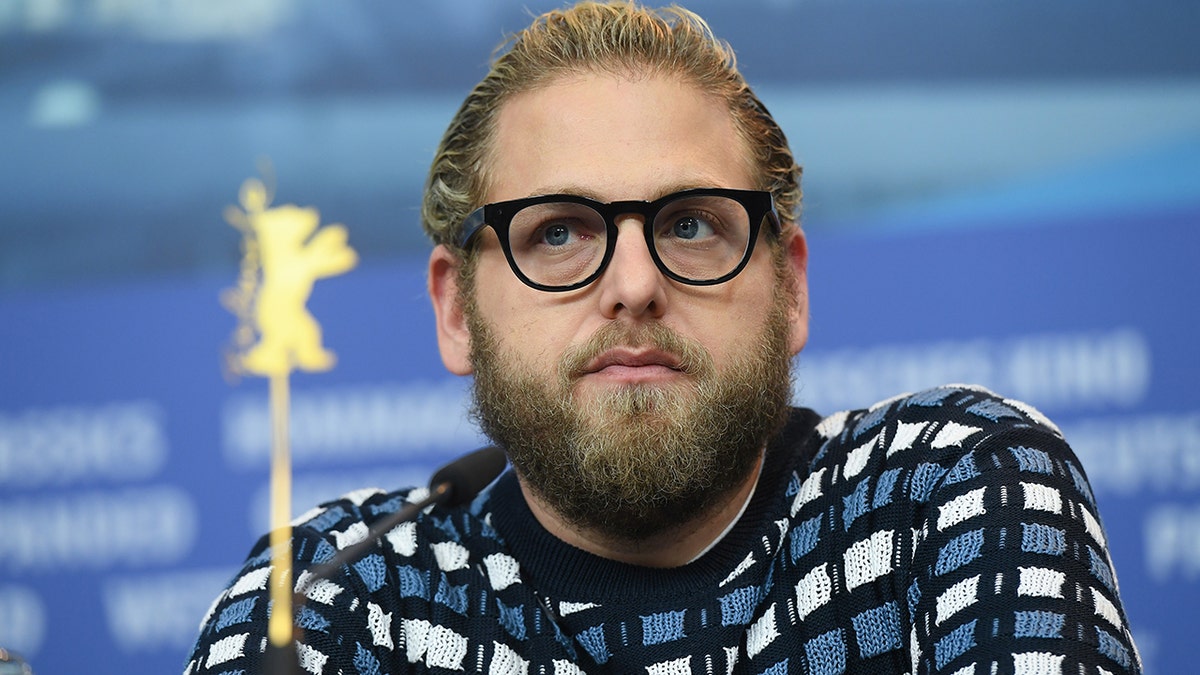Jonah Hill attends a press conference