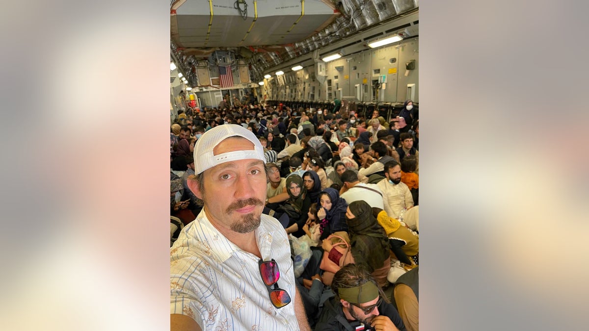 Tim Kennedy assists with Afghanistan evacuations, photo courtesy of Save Our Allies coalition.