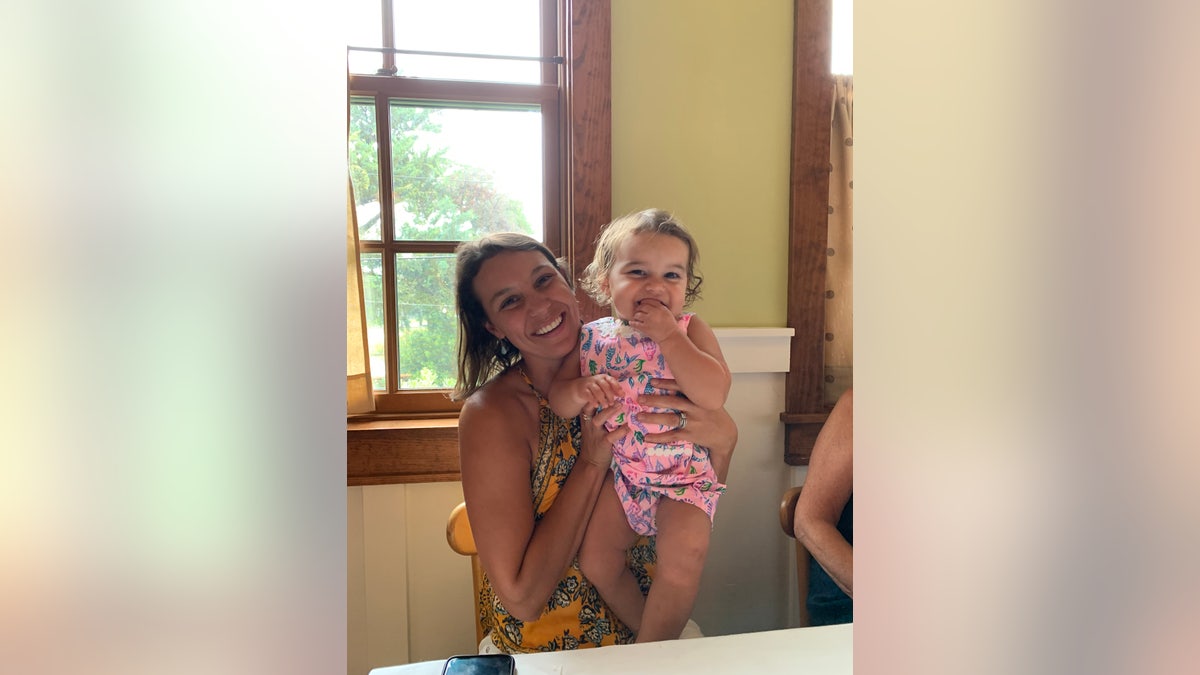 Connecticut teacher Jennifer Tafuto with daughter Layla. (Source: Jennifer Tafuto)