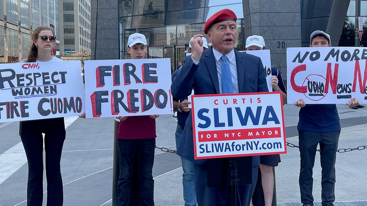 New York City Republican mayoral nominee Curtis Sliwa called for CNN to fire Chris Cuomo. 