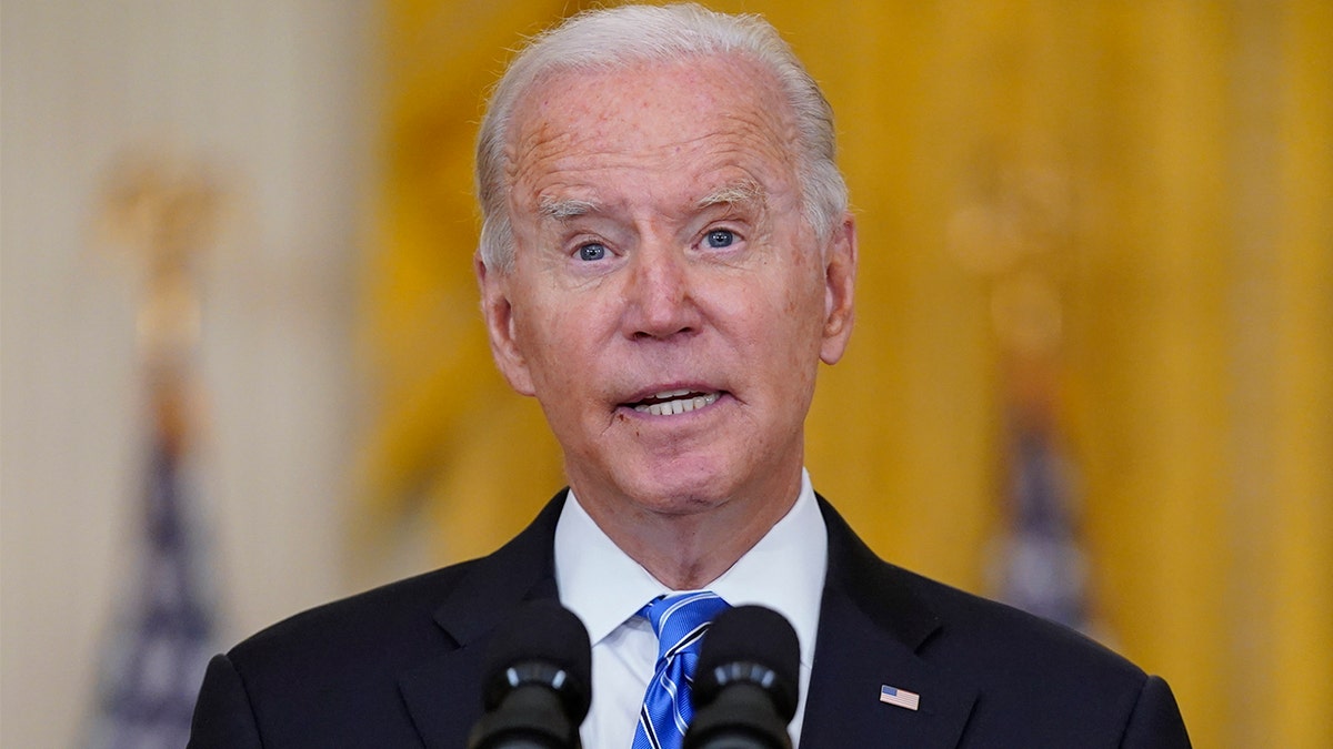 President Biden speaks about his Build Back Better agenda from the White House on Aug. 11, 2021.