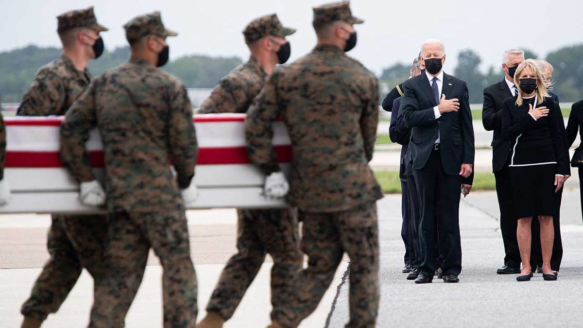 13 US soldiers killed in Afghanistan dignified transfer attended President Joe Biden
