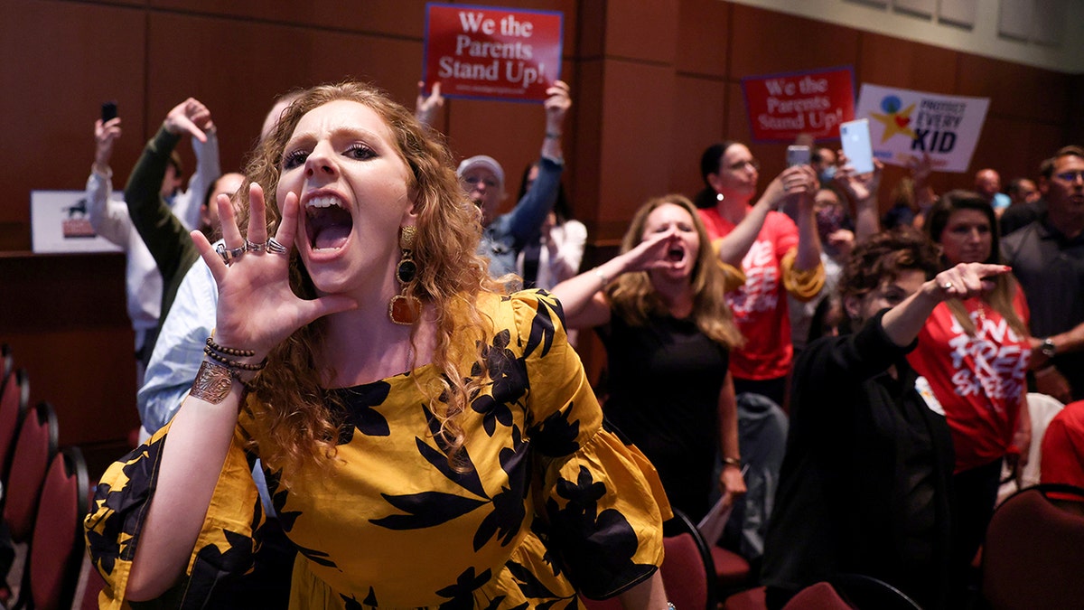 FILE PHOTO: FILE PHOTO: A Virginia School board meeting reflects a battle playing out across the country over a once-obscure academic doctrine known as Critical Race Theory, in Ashburn