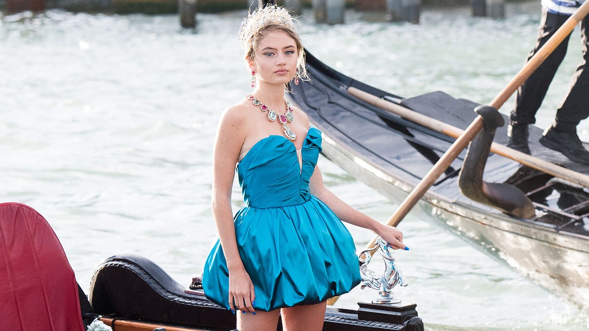 Leni Klum, 17, walked the runway at a Dolce &amp; Gabbana event in Venice, Italy.