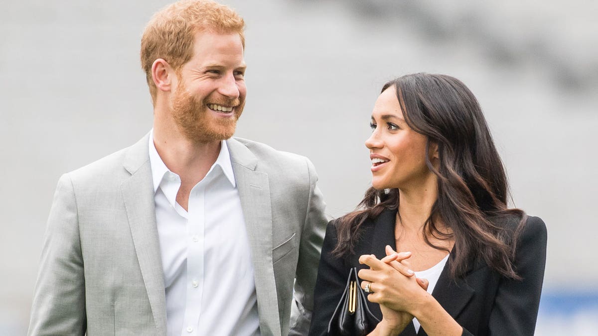 Prince Harry and Meghan Markle visit Croke Park in 2018.