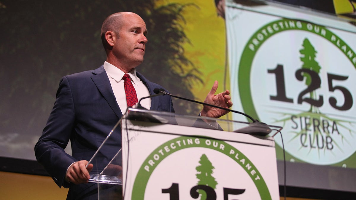 Sierra Club Executive Director Michael Brune speaks in San Francisco, May 18, 2017. (Getty Images)