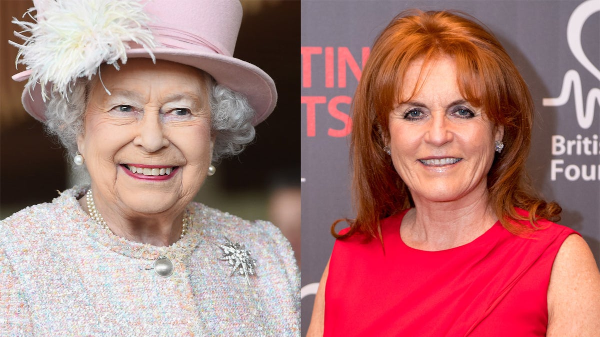 Queen Elizabeth and Sarah Ferguson 