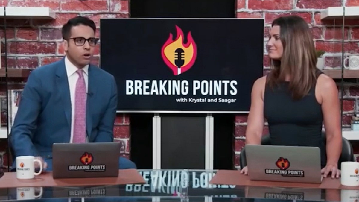 Saagar Enjeti and Krystal Ball on Breaking Points podcast