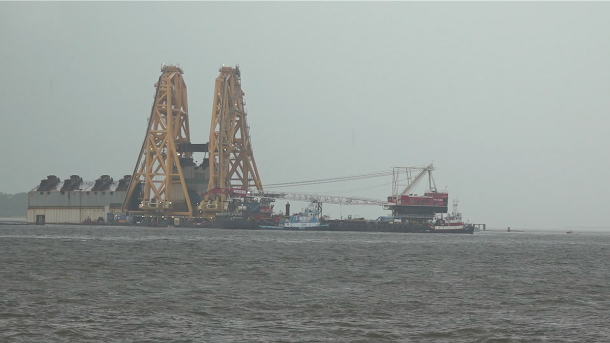 The Unified Command has removed five pieces of the Golden Ray since they started the removal in November 2020. (Jayla Whitfield/ FNC)