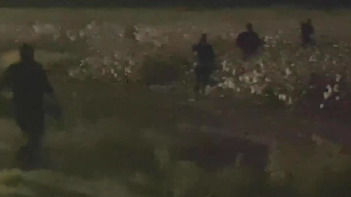 Caught on camera: Fox News crews caught a group of immigrants illegally crossing into the U.S. 