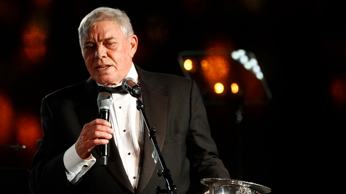 Tom T. Hall accepts the Icon Award at the 60th Annual BMI Country Awards in Nashville, Tenn. in 2012. (Associated Press)
