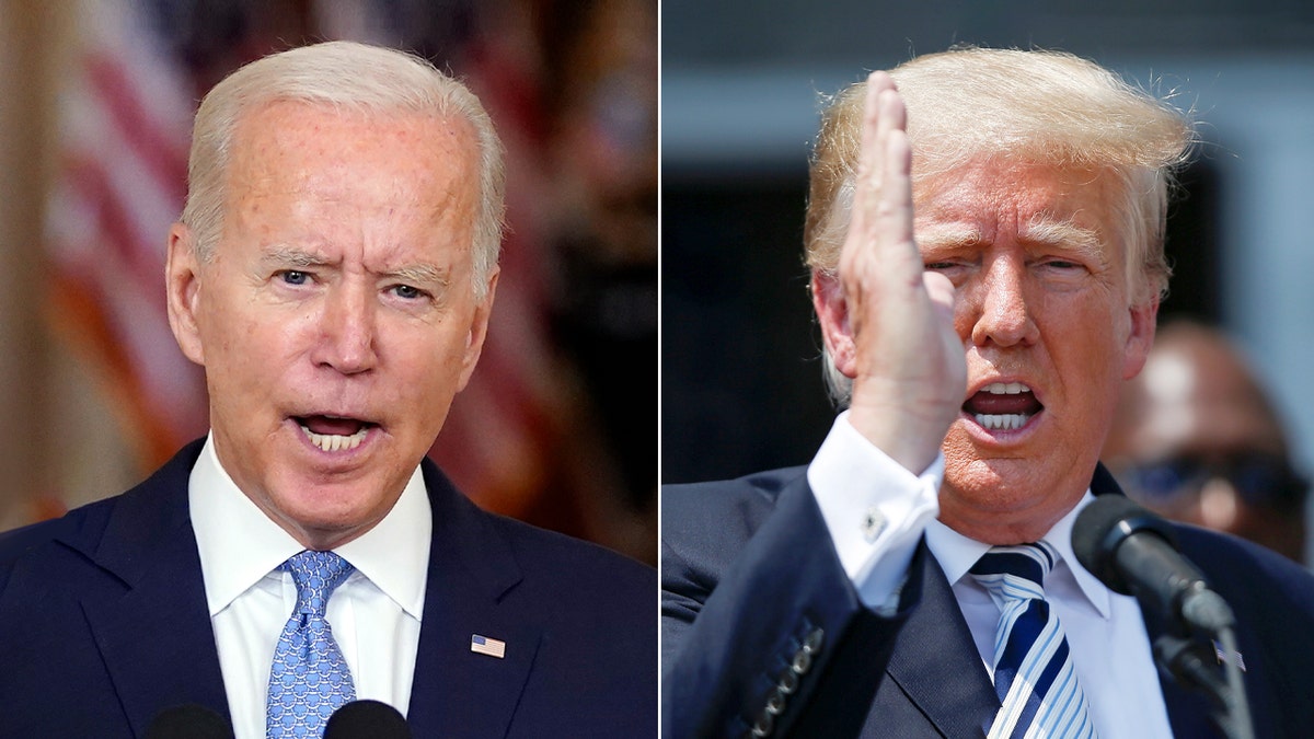 President Biden, former President Trump split