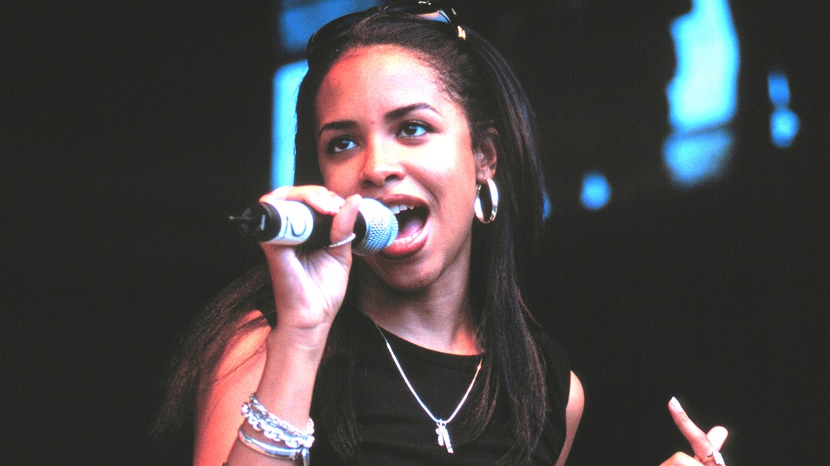 Aaliyah performing at KMEL 106 Summer Jam at Shoreline Amphitheater in Mountain View Calif. on August  29th, 1998. 