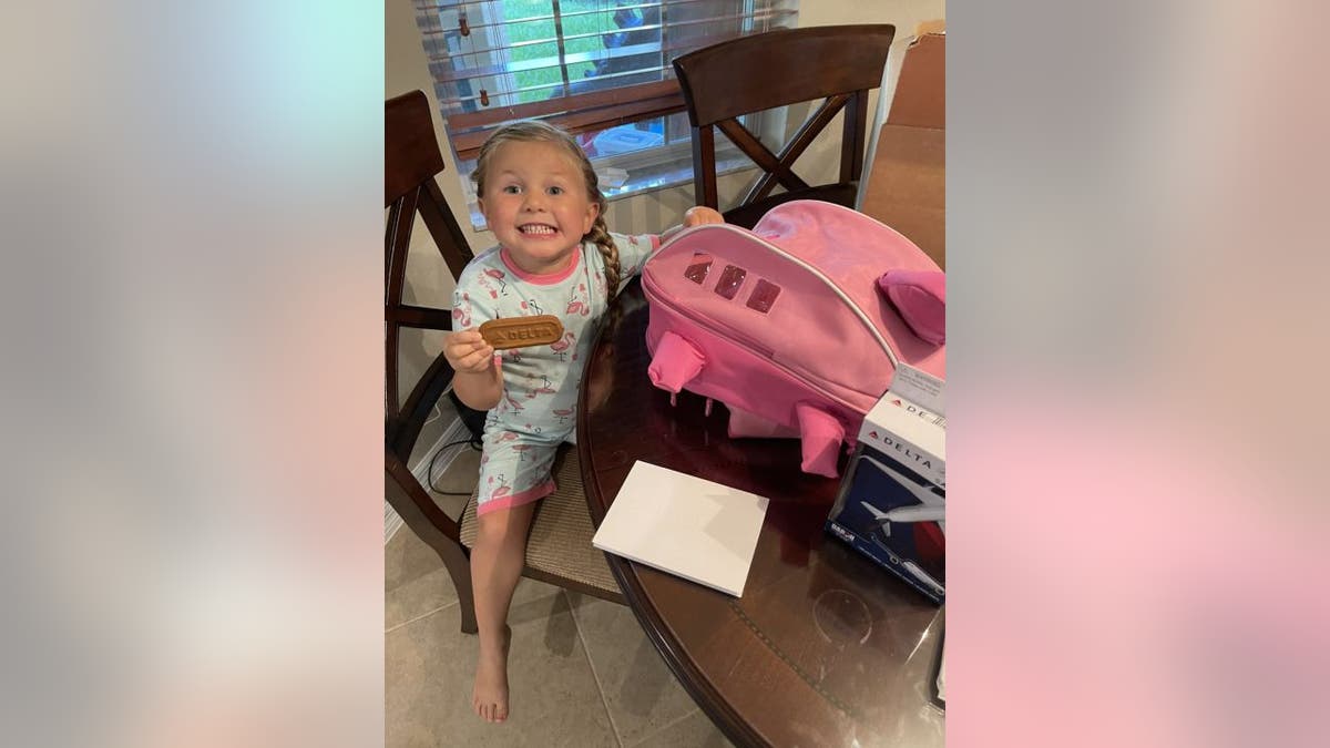 Delta Air Lines went above and beyond to make sure a 3-year-old girl Delta Gerardi remained confident about her name.