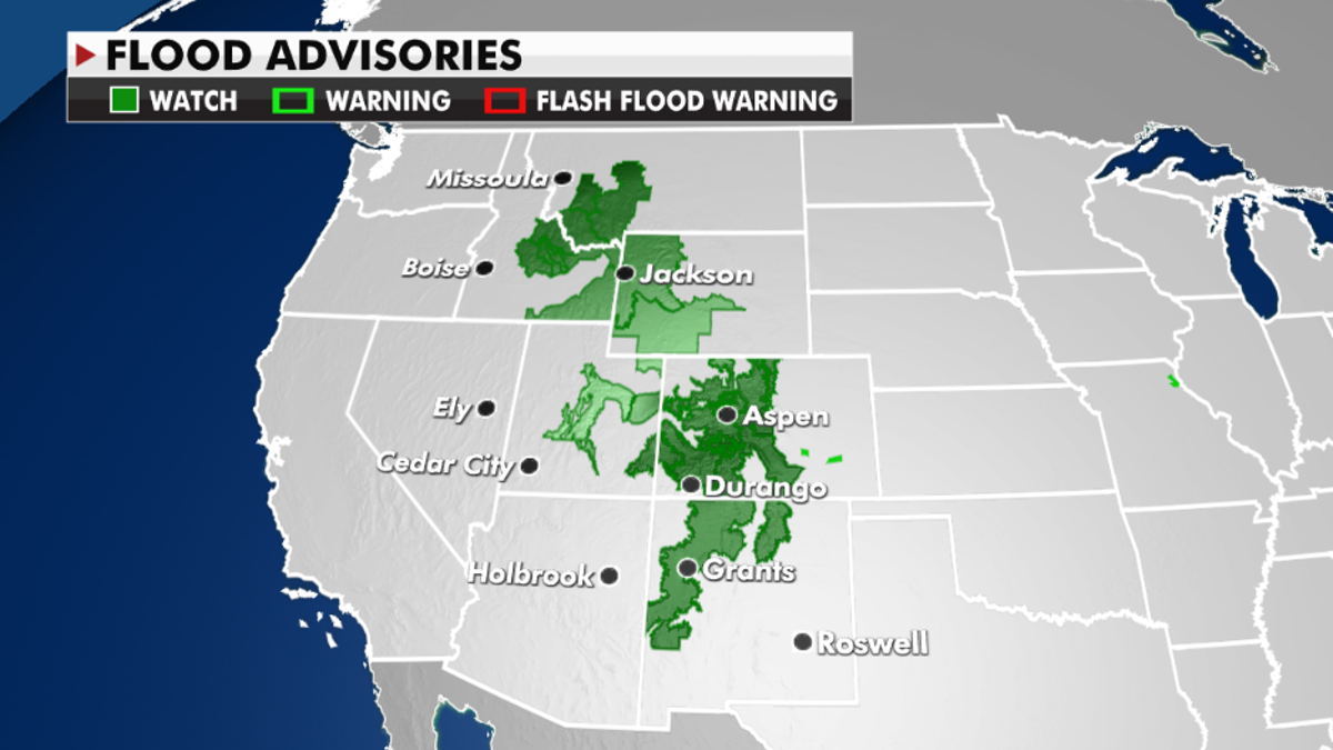 Flood advisories currently in effect. (Fox News)