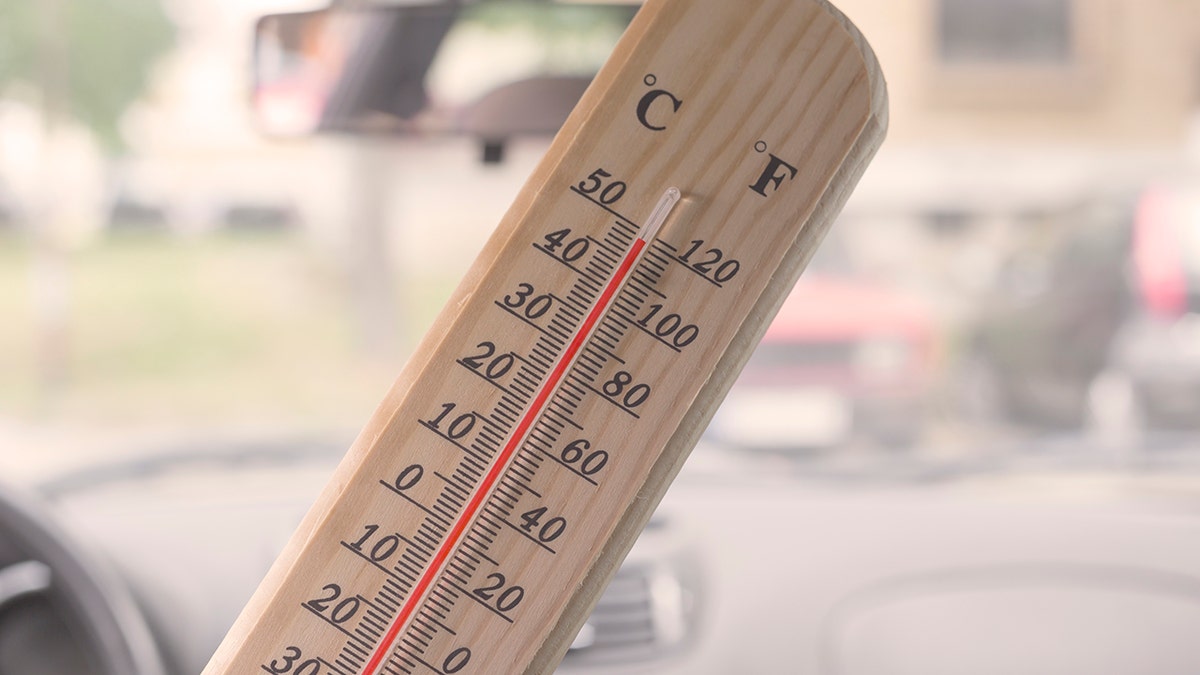 Thermometer in a car